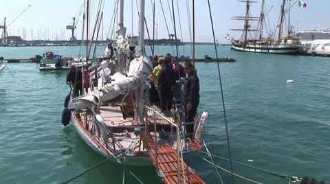 Sailing ship “la Palinuro” Stock Footage 22561673