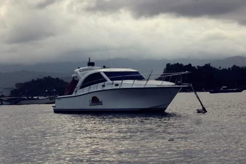Sailing ship located in Java, Indonesia Stock Photos