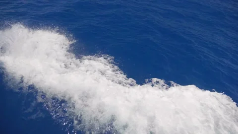 Sailing ship makes waves in slow motion 180fps Video stock 153376749