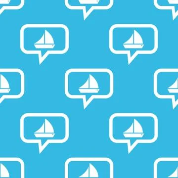 Sailing ship message pattern Stock Illustration