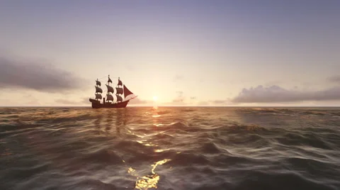 Sailing ship ocean 스톡 동영상 52989925