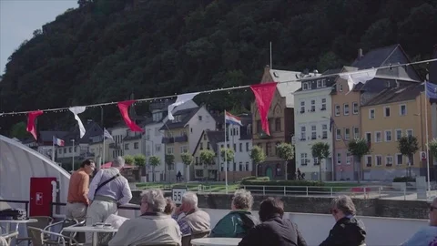 Sailing ship Rhein River Stock Footage 84758318