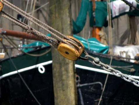 Sailing Ship Ropes Rigging Stock Photos