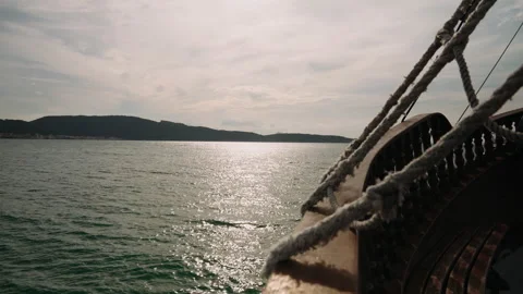 Sailing ship in the sea Stock Footage 309722614