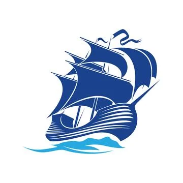 Sailing ship vector Stock Illustration