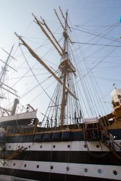 Sailing ship in Venice Stock Photos