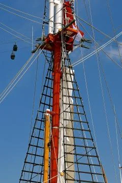 Sailing ships rigging Stock Photos