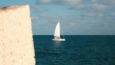 Sailing by the Shore Stock Photos