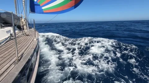 Sailing with spinnaker Stock Footage 250977468