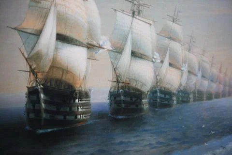 Sailing squadron Stock Illustration