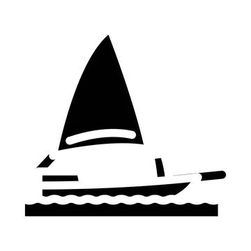 Sailing summer spend time glyph icon vector illustration Stock Illustration