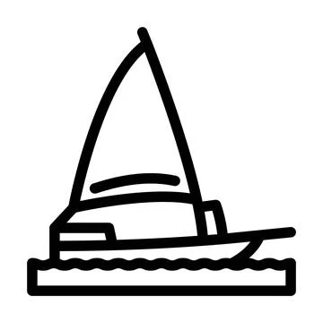Sailing summer spend time line icon vector illustration Stock Illustration