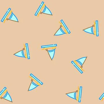 Sailing summer spend time vector seamless pattern 스톡 일러스트