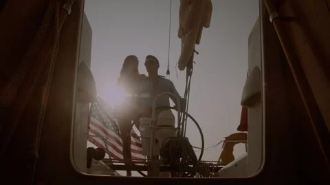 Sailing on a sunny day 스톡 동영상 247514166