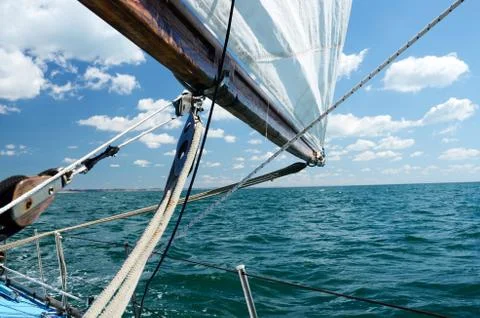 Sailing on a sunny day Stock Photos