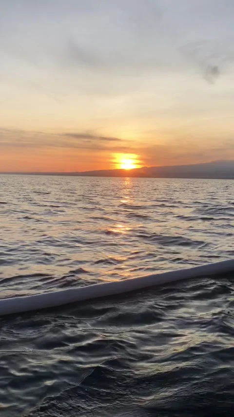 Sailing at Sunrise on Calm Ocean Stock Footage 337165302