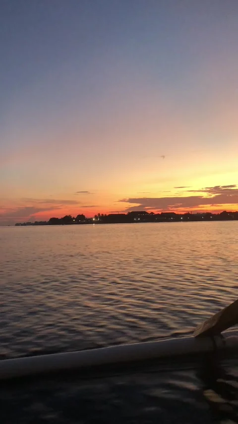 Sailing at Sunrise on Calm Ocean Stock Footage 337165406