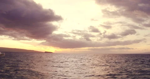 Sailing into the Sunset. Aerial View Flying Over Sail Boat 動画素材 57133638