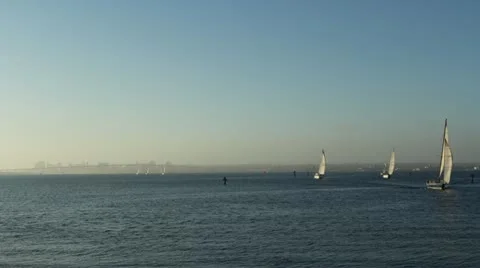 Sailing Sunset Clean - Timelapse Stock Footage 11518870