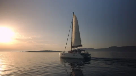 Sailing Into The Sunset Video stock 54801114