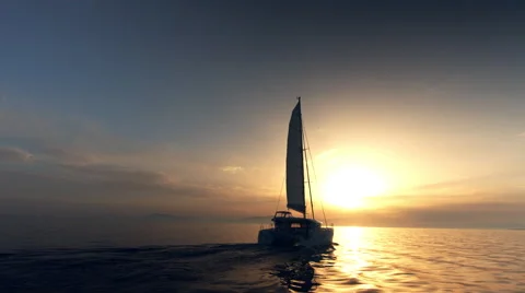 Sailing Into The Sunset Video stock 54925169