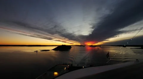 Sailing into the sunset Stock Footage 60580462