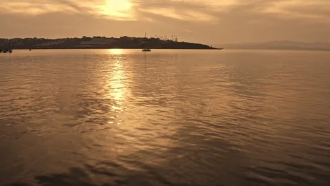 Sailing in the sunset Stock Footage 120746472