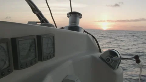 Sailing Sunset Instruments Stock Footage 149646533