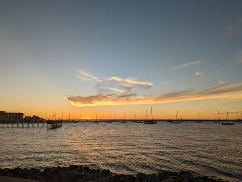 Sailing into the Sunset Stock Photos
