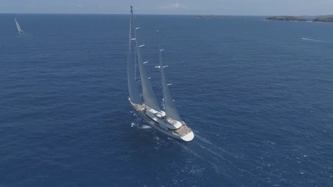 Sailing superyacht Stock Footage 106000032