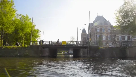 Sailing through Amsterdam Video stock 75802905