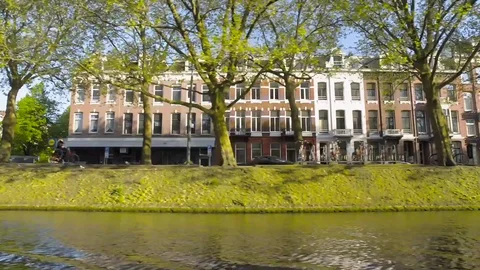 Sailing through Amsterdam Stock Footage 75803006