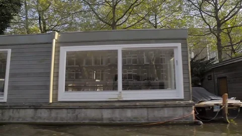 Sailing through Amsterdam Stock Footage 75803017