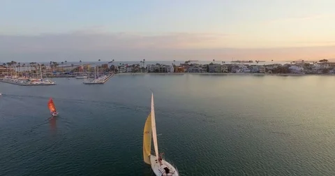 Sailing Through the Bay Stock Footage 77697921