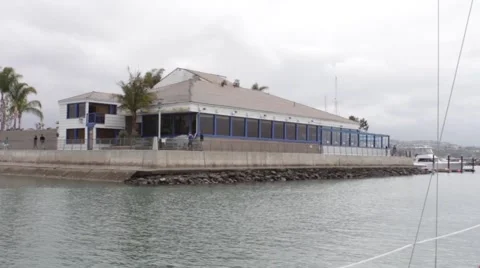 Sailing through Harbour #2 Stock Footage 50383370