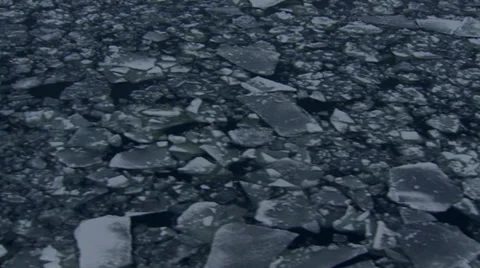 Sailing through ice Stock Footage 33845205