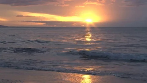 Sailing through sunset Stock Footage 74094560