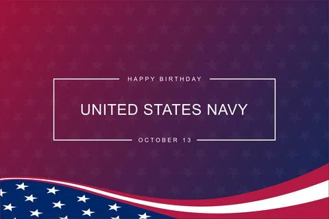 Sailing Through Time Celebrating the US Navy October Birthday Ilustración de archivo