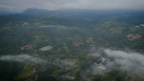 Sailing Through Voluminous Cotton-Like Formations at Summit Altitude Video stock 316863871