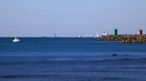 Sailing timelapse in tilt shift Stock Footage