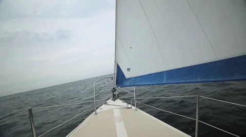 Sailing toward the horizon Stock Footage 41015807