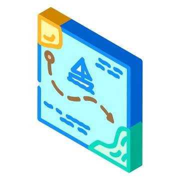 Sailing trip summer spend time isometric icon vector illustration Stock Illustration