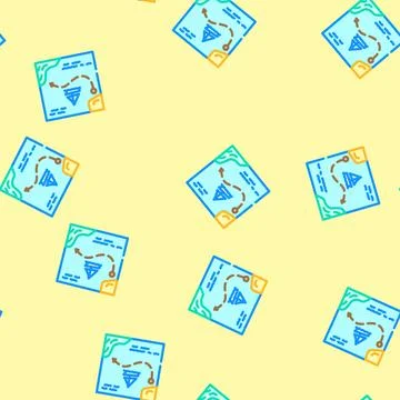 Sailing trip summer spend time vector seamless pattern Illustrazione stock