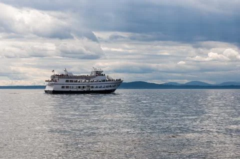 Sailing under clouds Stock Photos