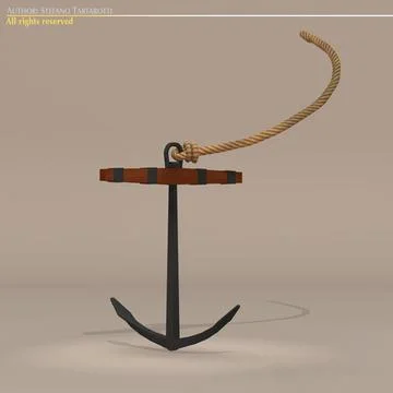 Sailing vessel anchor 3D Model