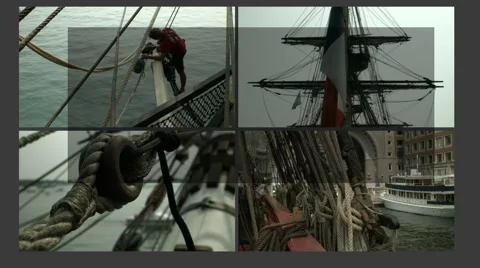 Sailing Video Wall Stock Footage 68177477