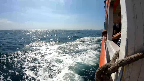 Sailing whith ferryboat Stock Footage