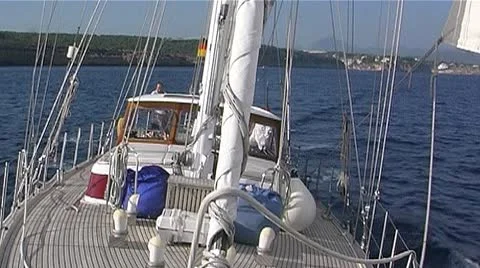 Sailing yacht 15 Stock Footage