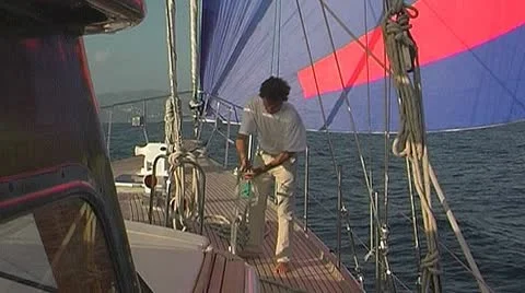 Sailing yacht 20 Stock Footage 8927136