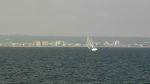Sailing yacht 23 Stock Footage 8927098